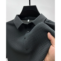 Raphael | Herren Strukturiertes Freizeit Poloshirt - Grau