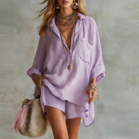 Rosina | Damen Zweiteiler Set - Lila