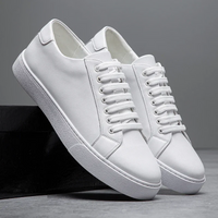 Simon | Hochwertige Herren Leder Sneakers Look - Weiß