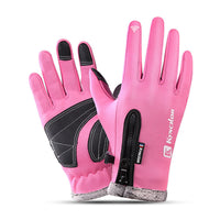 Touchscreen-Handschuhe mit rutschfestem Material, wasserdicht und winddicht - Rosa