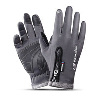 Touchscreen-Handschuhe mit rutschfestem Material, wasserdicht und winddicht - Grau