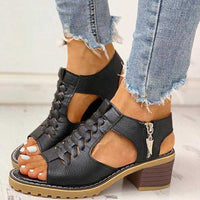 Thalia | Orthopädische Sandalen - Schwarz