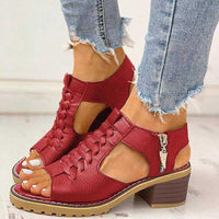 Thalia | Orthopädische Sandalen - Rot