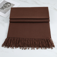 Schal Frauen Fransen Winter - Kaffee