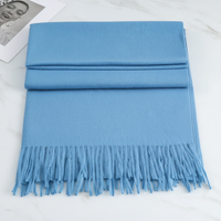 Schal Frauen Fransen Winter - Blau
