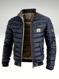 Sebastian | Herren Gefütterte Steppjacke Winter - Marineblau