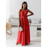 Selma | Elegantes Wickel Maxikleid - Rot