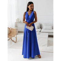 Selma | Elegantes Wickel Maxikleid - Blau