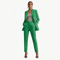 Seraphima | Damen Blazer Anzug Set mit Hose - Grün