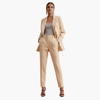 Seraphima | Damen Blazer Anzug Set mit Hose - Aprikose