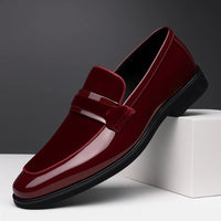 Simon | Herren Klassische Penny Loafer - Rot