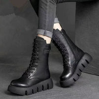 Franka | Trendige Damenstiefel - Schwarz