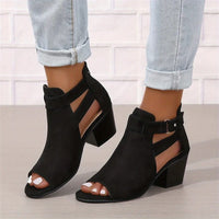 Paulina | Sandalen mit Absatz - Schwarz