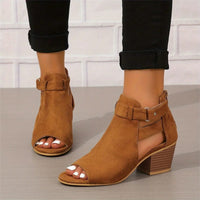 Paulina | Sandalen mit Absatz - Braun