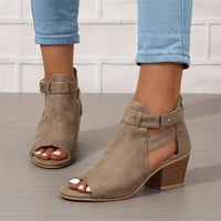 Paulina | Sandalen mit Absatz - Beige