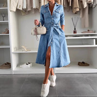 Semmy | Maxikleid mit Langen Ärmeln - Blau