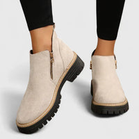 Nina | Damen Stiefel modern elegant hochwertig - Beige