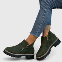 Nina | Damen Stiefel modern elegant hochwertig - Grün