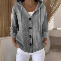 Kumari - Langärmelige Strickjacke Mit Knöpfen - Grau