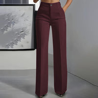 Bibi | Damen-Anzughose mit hoher Taille - Weinrot