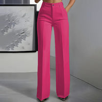 Bibi | Damen-Anzughose mit hoher Taille - Rosenrot