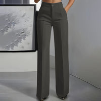 Bibi | Damen-Anzughose mit hoher Taille - Dunkelgrau