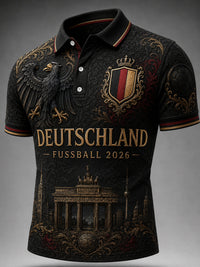 Herren-Vintage-Deutschland-Fußballfan-Shirt mit Aufdruck - als bild