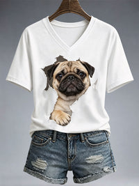 Schönes Mops-T-Shirt für Damen - als bild