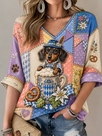 Oktoberfest-Damen-T-Shirt aus München mit Dackelmotiv - als bild