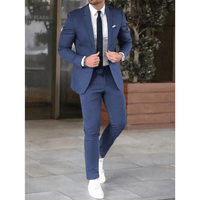 Thomas | Herren Casual Zweiteiliger Zweiteiler Anzug - Blau