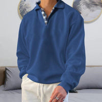 Detlef | Herren Leichter Polo pullover - Dunkelblau