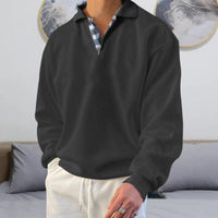 Detlef | Herren Leichter Polo pullover - Schwarz