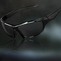 Sport Sonnenbrille Unisex Polarisiert UV Schutz Outdoor Brille - Schwarz