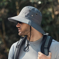 Wandern Sonnenhut Outdoor Aktivitäten UV Schutz - Grau