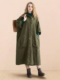 Susanne | Damen Oversized Windbreaker Jacke - Grün