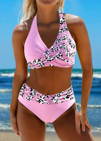 Elnora - Eleganter Kreuzriemen-Bikini - Rosa