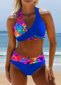 Elnora - Eleganter Kreuzriemen-Bikini - Blau
