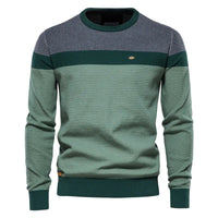 Thomas | Herren Klassischer Strick Pullover - Grün