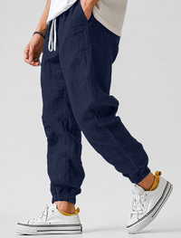 Timo | Herren Jogger Sommerhose - Dunkelblau