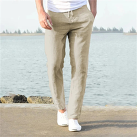 Timo | Herren Leichte Luftige Leinenhose - Khaki