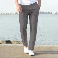 Timo | Herren Leichte Luftige Leinenhose - Grau