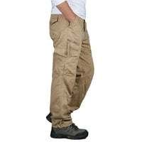 Tobias | Herren Cargohose Arbeitshose mit Seitentaschen - Khaki