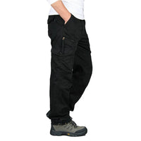 Tobias | Herren Cargohose Arbeitshose mit Seitentaschen - Schwarz