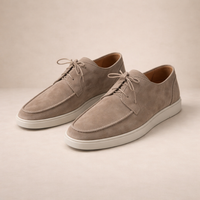 Tobias | Herren Lässige Schnürung Leder Loafer - Beige