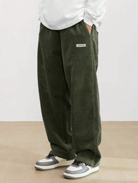 Tom | Herren Weite Baggy Hose Verstellbarer Bund - Grün