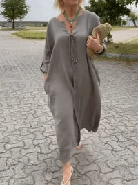 Kharen - Zeitloses Tunika-Kleid - Grau