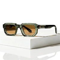 Unisex-Sonnenbrille mit rechteckigem Rahmen - Grün
