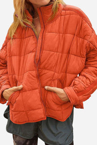 Utey | Damen Leichte Daunen Reißverschluss Reisejacke - Orange