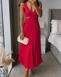 Valentina | Elegantes Abend-Midikleid - Rot