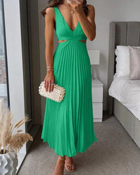 Valentina | Elegantes Abend-Midikleid - Grün